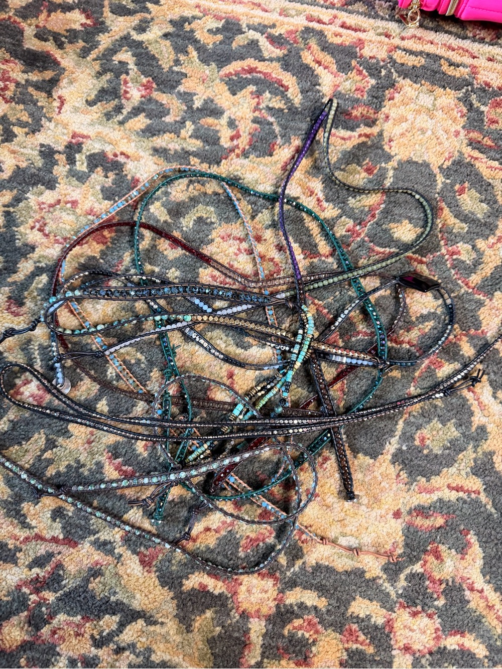 Beaded Multi-Color Wrap Bracelet - Victoria Emerson lot of 8 - Picture 2 of 5